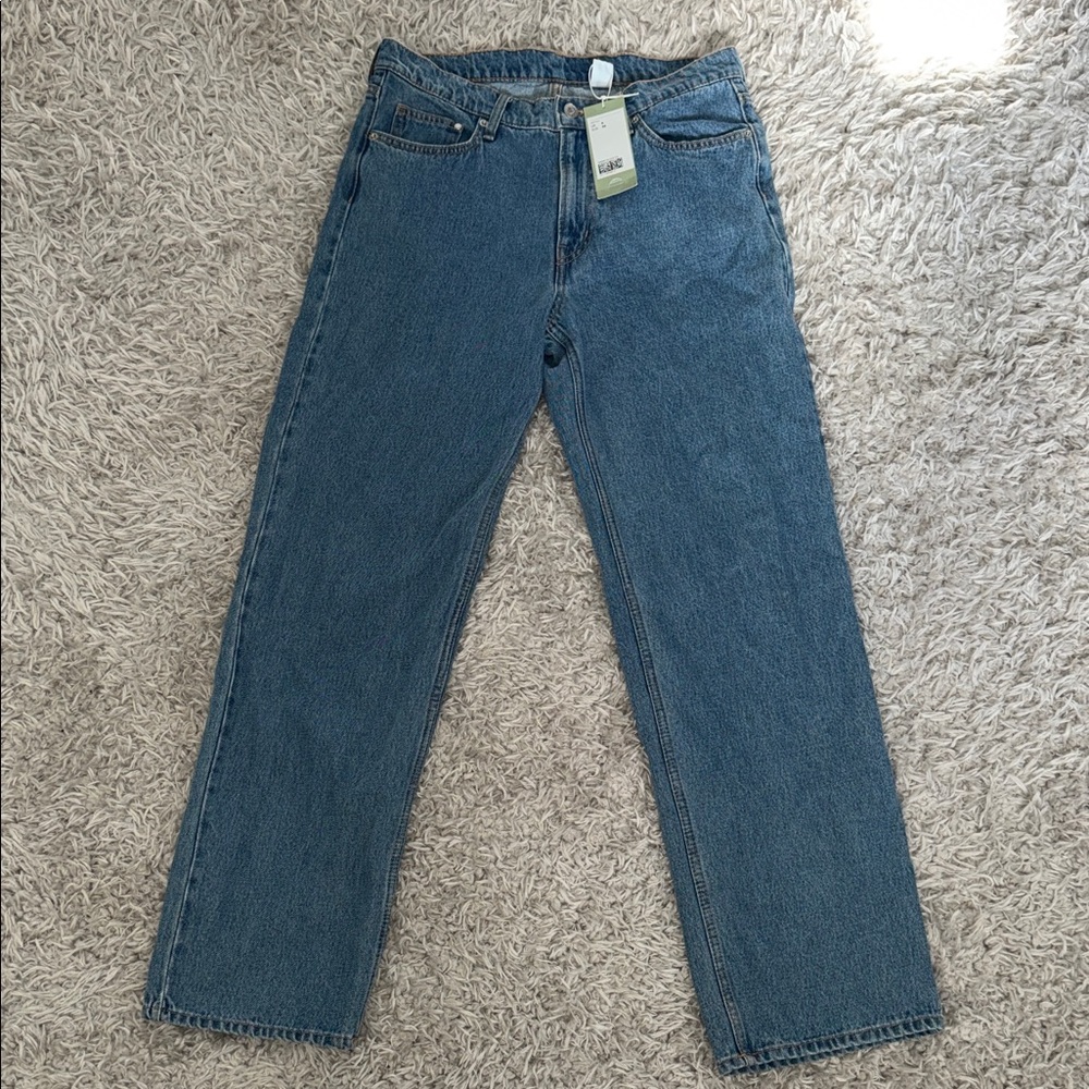 H&M Women's Straight Leg Blue Jeans